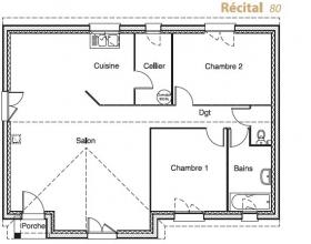 Modèle et plan de maison : Récital 80 - 80.00 m²