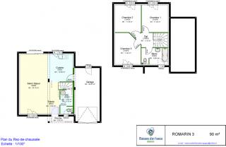 Modèle et plan de maison : ROMARIN - 90.00 m²