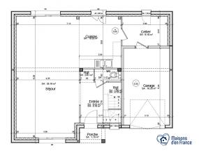 Modèle et plan de maison : Saphir - 0.00 m²