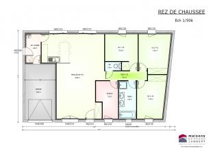 Modèle et plan de maison : sem 16 tuille - 95.00 m²