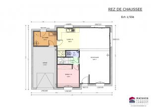 Modèle et plan de maison : sem 18 tuille - 105.00 m²