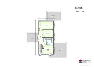 Modèle et plan de maison : sem 26 tuille - 123.00 m²