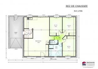 Modèle et plan de maison : sem 27 - 89.00 m²