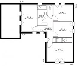 Modèle et plan de maison : Senza 2 - 125.00 m²