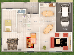 Modèle et plan de maison : SIRIUS - 88.00 m²