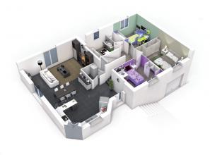 Modèle et plan de maison : Symphonie - 88.00 m²