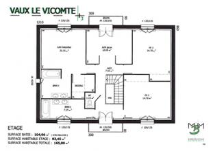 Modèle et plan de maison : Vicomte - 165.00 m²