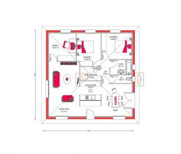 Modèle et plan de maison : Villa Dona - 90.00 m²