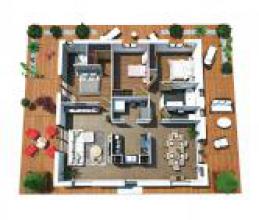 Modèle et plan de maison : Villa Dona - 90.00 m²