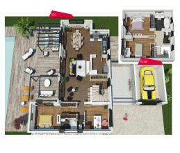 Modèle et plan de maison : Villa Florida - 150.00 m²