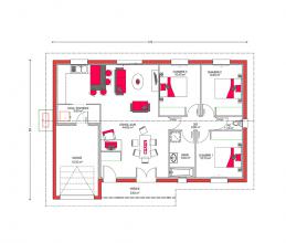Modèle et plan de maison : Villa Galane - 90.00 m²