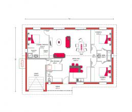 Modèle et plan de maison : Villa Galane - 100.00 m²