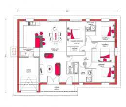 Modèle et plan de maison : Villa Galane - 115.00 m²