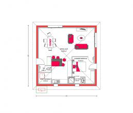 Modèle et plan de maison : Villa Hortense - 63.00 m²