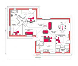 Modèle et plan de maison : Villa Hortense - 100.00 m²