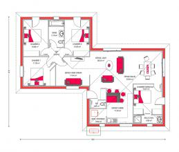 Modèle et plan de maison : Villa Hortense - 115.00 m²