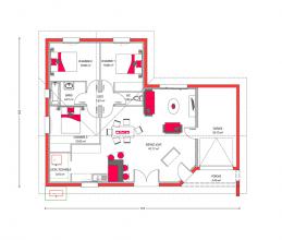 Modèle et plan de maison : Villa Mae - 90.00 m²