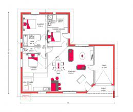 Modèle et plan de maison : Villa Mae - 100.00 m²