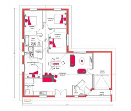 Modèle et plan de maison : Villa Mae - 115.00 m²