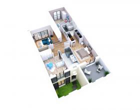 Modèle et plan de maison : VILLA URBAN ZEN -  m²
