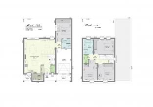 Modèle et plan de maison : Zoe - 115.00 m²