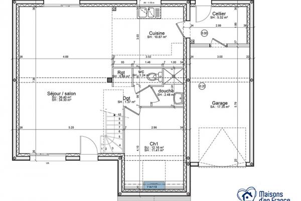 Modèle et plan de maison : Amazonite - 0.00 m²
