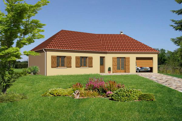 Modèle et plan de maison : Ambre - 70.00 m²