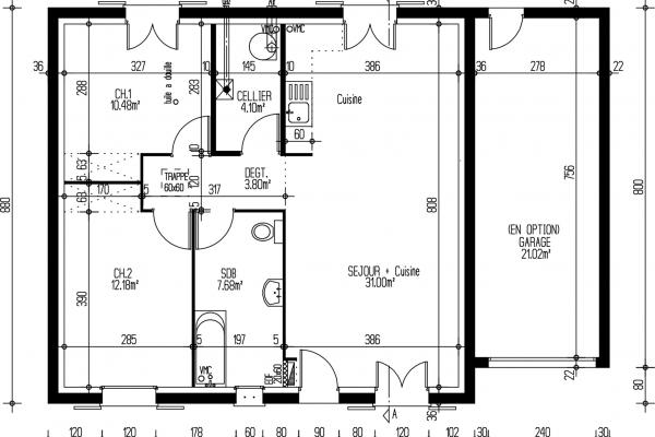 Modèle et plan de maison : ARGUS 2.069 - 69.00 m²