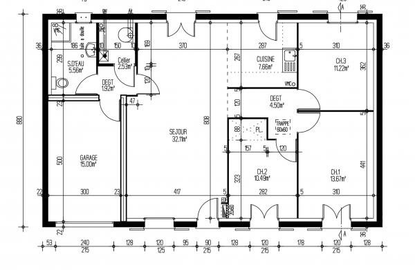 Modèle et plan de maison : ARGUS 3.090 GI - 90.00 m²