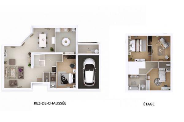 Modèle et plan de maison : ARPEGE - 130.00 m²