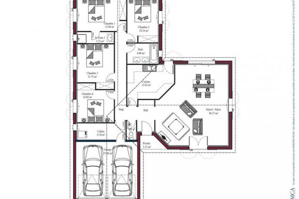 Modèle et plan de maison : ATENEA - 100.00 m²