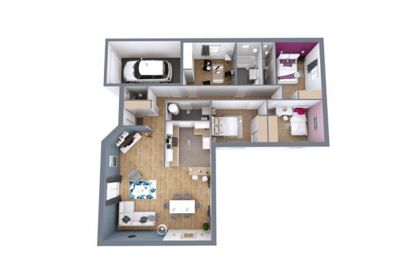 Modèle et plan de maison : MAISON ATLANTA - 100.00 m²