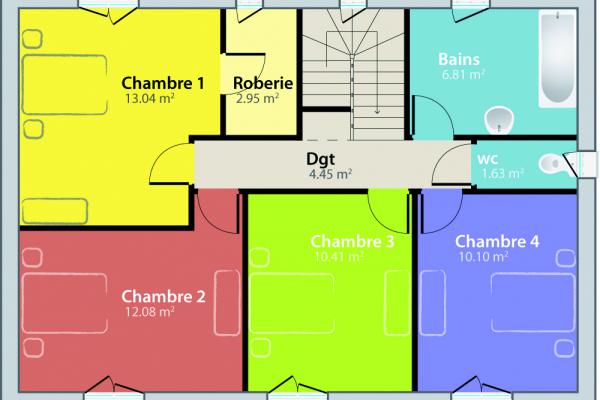 Modèle et plan de maison : Bastide - 125.00 m²