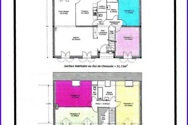 Modèle et plan de maison : Beaugency - 115.00 m²
