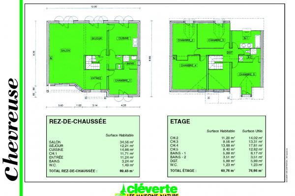 Modèle et plan de maison : Chevreuse - 150.19 m²