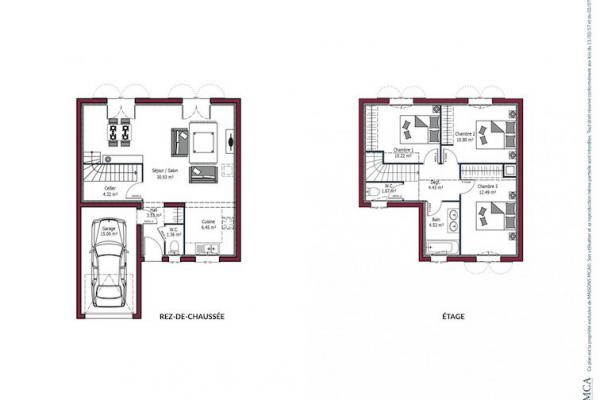Modèle et plan de maison : CITADINE - 90.00 m²
