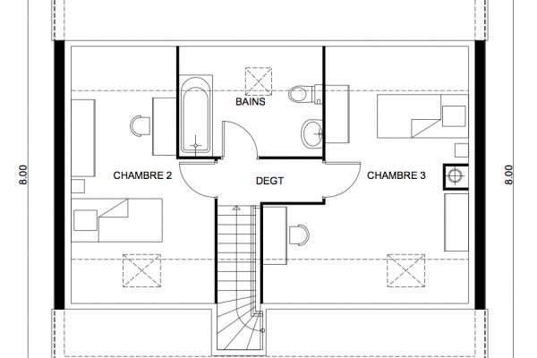 Modèle et plan de maison : City 72 - 93.22 m²