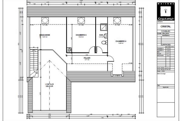 Modèle et plan de maison : Cristal - 140.00 m²