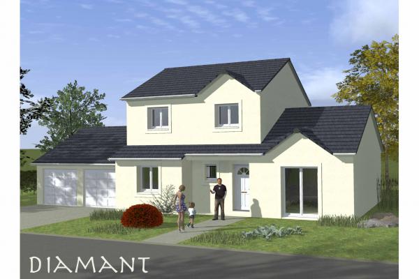 Modèle et plan de maison : DIAMANT - 126.00 m²