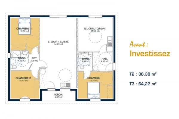 Modèle et plan de maison : Duo - 100.60 m²