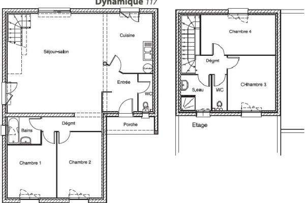 Modèle et plan de maison : Dynamique 117  - 117.00 m²