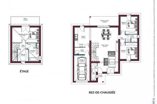 Modèle et plan de maison : EDEN - 115.00 m²