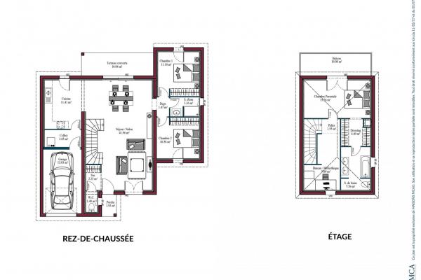 Modèle et plan de maison : EDEN - 115.00 m²