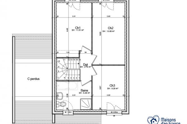 Modèle et plan de maison : Emmeraude - 0.00 m²