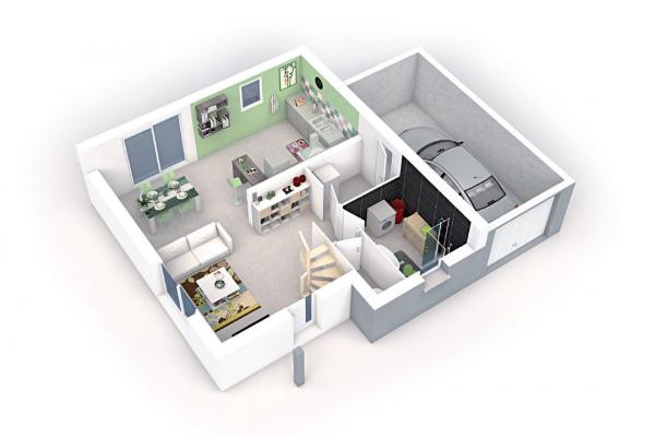 Modèle et plan de maison : Eole - 96.00 m²