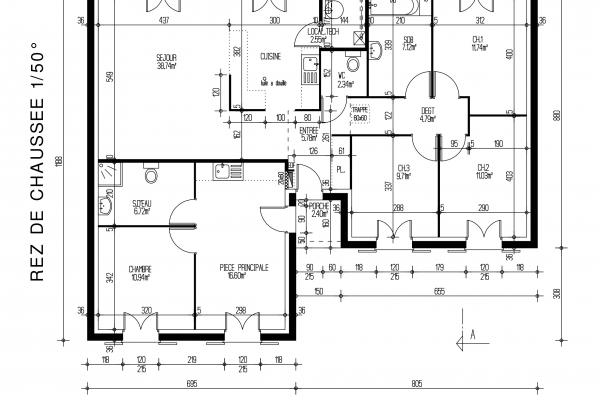 Modèle et plan de maison : EXPANTIEL 4.128 - 128.00 m²