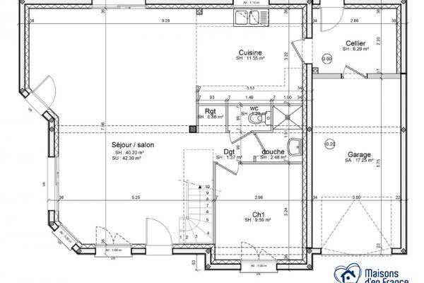 Modèle et plan de maison : Grenat - 0.00 m²