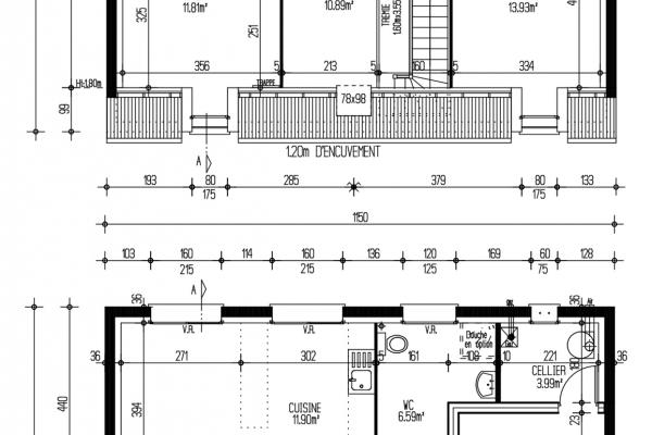 Modèle et plan de maison : HISTOIRE 4.132 GI - 132.00 m²