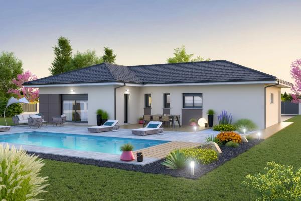 Modèle et plan de maison : Jonquille (modèle présenté 105m2) - 105.00 m²