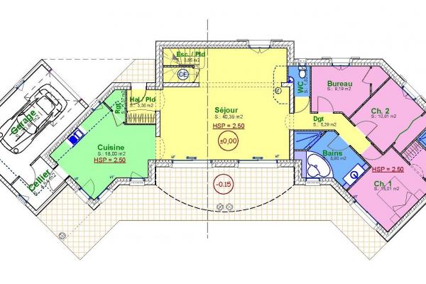 Modèle et plan de maison : Julia - 159.00 m²